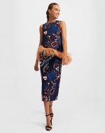 Pencil Skirt in Paisley Blu for Women | La DoubleJ