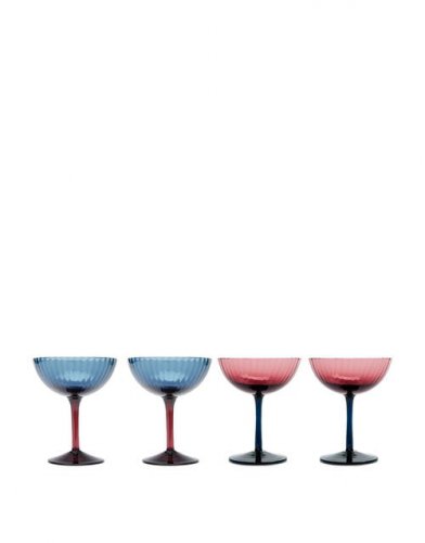 Champagne Coupe Set of 4 in Mixed for Women | La DoubleJ