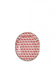 Dessert Plate Set of 2 in Cubi Rosso - Homeware | La DoubleJ