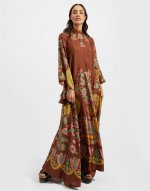 Magnifico Dress (Placee) in Folky Hearts Chocolate Placee for Women | La DoubleJ