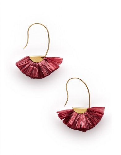 Fan Earrings in Lampone for Women | La DoubleJ