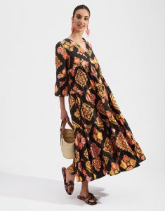 Jennifer Jane Dress in Cowgirl Nero for Women | La DoubleJ