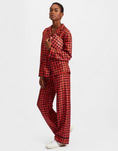 Silk Pajama in Black Cherries for Women | La DoubleJ