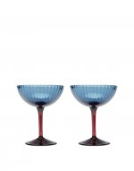 Champagne Coupe Set of 2 in Blu Fume - Homeware | La DoubleJ