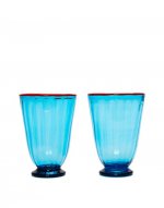 Rainbow Glass Set of 2 in Turquoise - Homeware | La DoubleJ