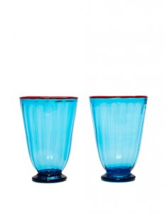 Rainbow Glass Set of 2 in Turquoise - Homeware | La DoubleJ