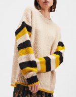 Crew Boy Sweater in Cammello-Nero-Giallo for Women | La DoubleJ