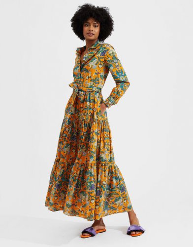 Bellini Dress in Tree Of Life Arancio for Women | La DoubleJ