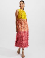 Column Dress in Jacquard Multicolor for Women | La DoubleJ