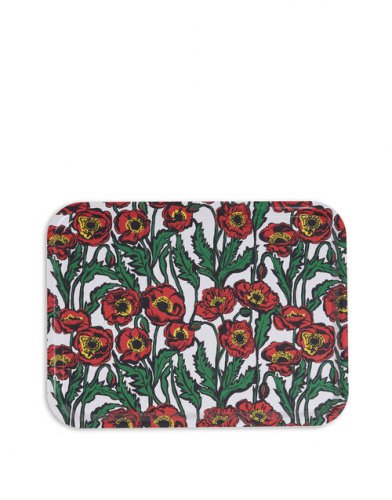 Rectangular Printed Tray in Big Blooms Bianco - Homeware | La DoubleJ