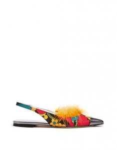 La Scala Flats (With Feathers) in Vines for Women | La DoubleJ