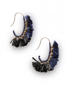 Bow Earrings in Multicolor Blu/Nero for Women | La DoubleJ