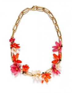 Flora Necklace in Multicolor Rosa/Arancio/Bianco for Women | La DoubleJ