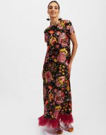 Swing Dress (With Feathers) in Eden for Women | La DoubleJ