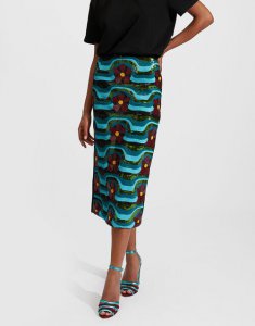 Pencil Skirt Embroidered in Ashbury for Women | La DoubleJ