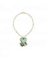 Cuore Grande Necklace in Solid Acquamarine for Women | La DoubleJ