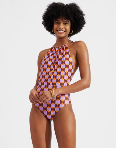 Esther Swimsuit in Mezzaluna Orange for Women | La DoubleJ