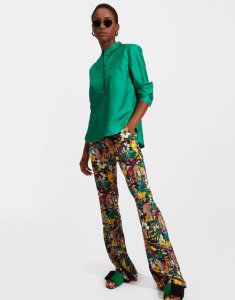 Portofino Shirt in Solid Green for Women | La DoubleJ