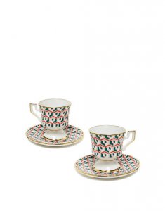 Espresso Cup & Saucer Set of 2 in Cubi Lilla - Homeware | La DoubleJ