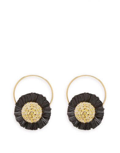 Saturn Earrings in Multicolor Rosa/Ocra for Women | La DoubleJ