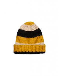 Beanie in Cammello-Nero-Giallo for Women | La DoubleJ