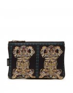 Pochette in Tiger Tiles Black Small for Women | La DoubleJ