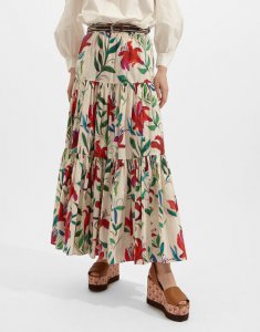 Big Skirt in White Lily for Women | La DoubleJ